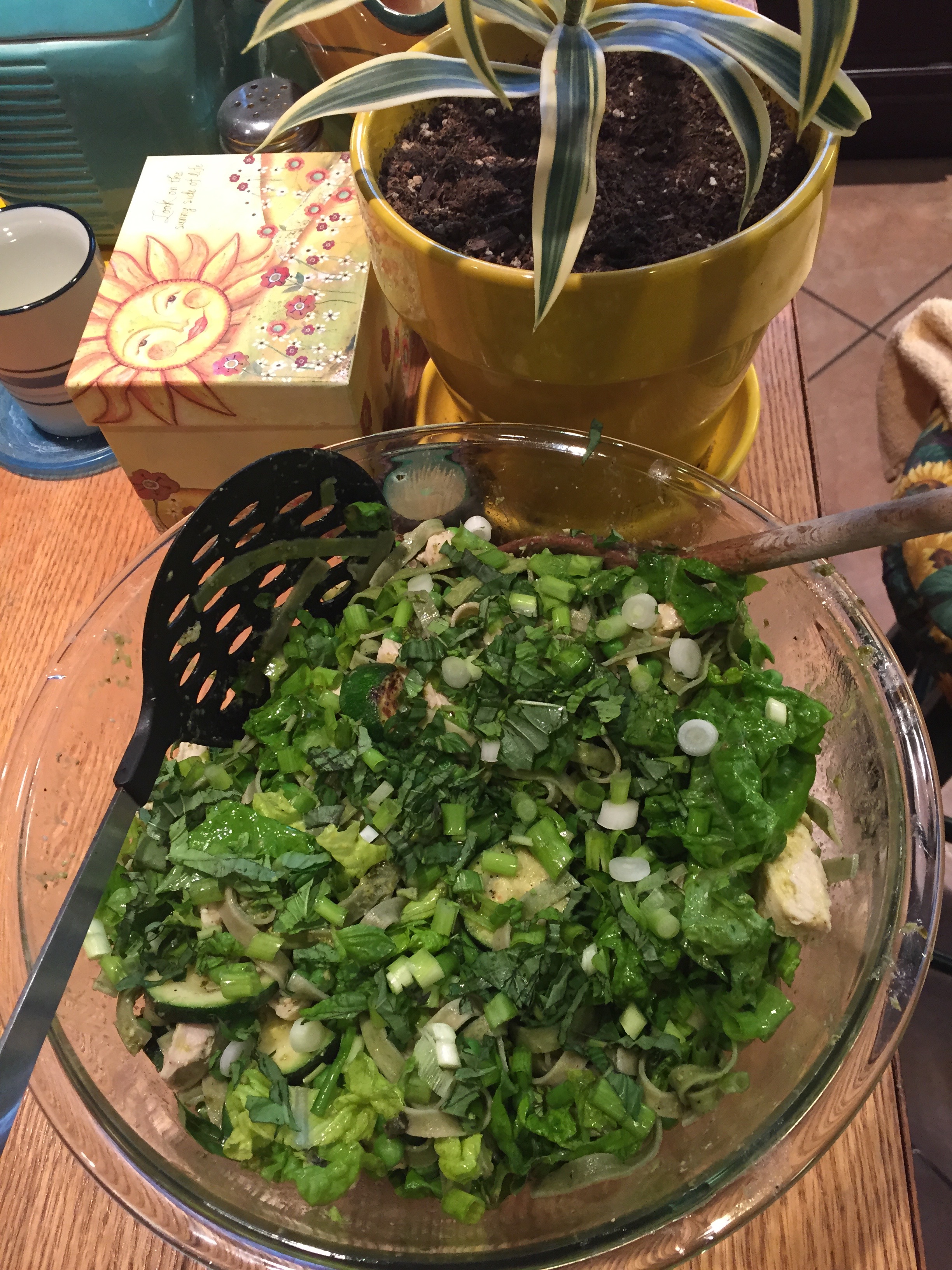 Green green green pasta done