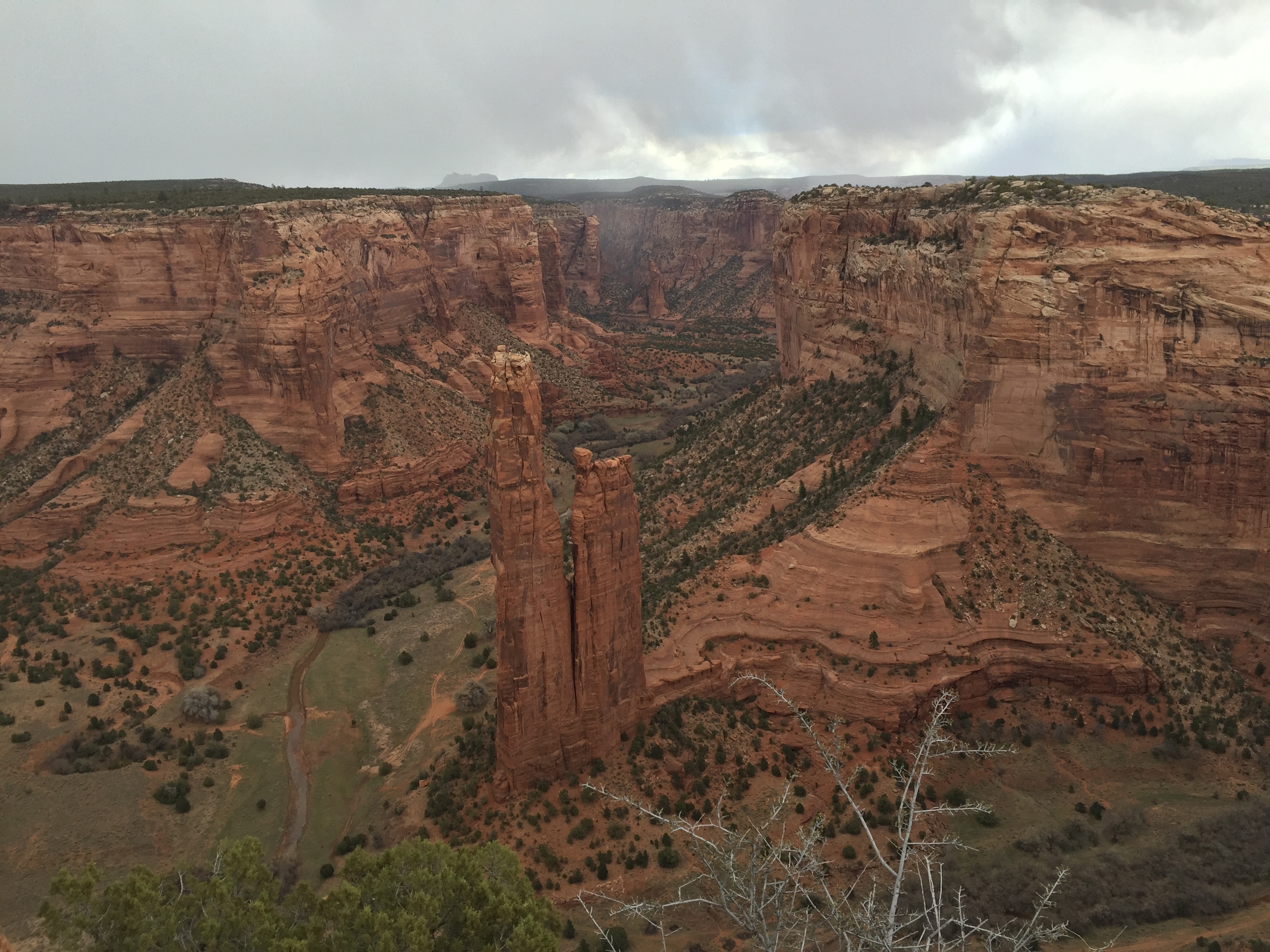 CDC Spider Rock with snow coming